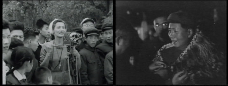 Ramai Hayward filming Mao wearing his feather cloak