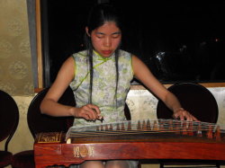 Miss Shansan Song playing on Guzheng