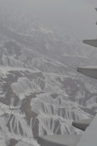 Flying into Lanzhou