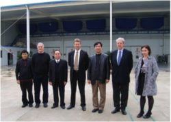 L-R: Fu Shenglan, Dr Garth Smith, Warden Yang (of Yanshan District), David Cunliffe, Warden Li, NZ Ambassador Brown, Brown's assistance