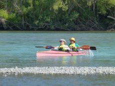 Kayaking down the Waimakariri River with Michael Hamblett