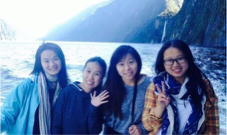 Gina (left) at Milford Sound with fellow MLAs 