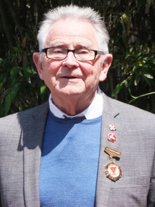 Bill Willmott having received his Gung Ho medal