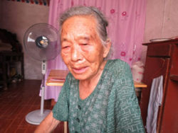 Cheng Yinbao lives on her own in a simple room In Henglin township, Tianmen county, Hubei province.