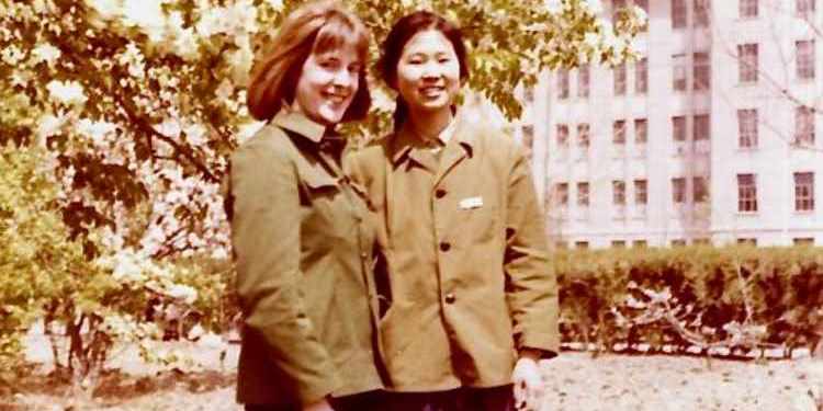Rose Kerr with her roommate - Spring 1976