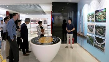NZCFS Engineering Delegation visiting exhibition hall of beijing construction group