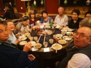 Tour members enjoy a hotpot in Chongqing