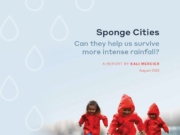 Cover of Sponge Cities report, produced by The Helen Clark Foundation in partnership with WSP New Zealand